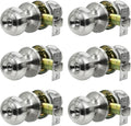 Satin Nickel 6 Pack Stainless Steel Passage Door Knob G2827