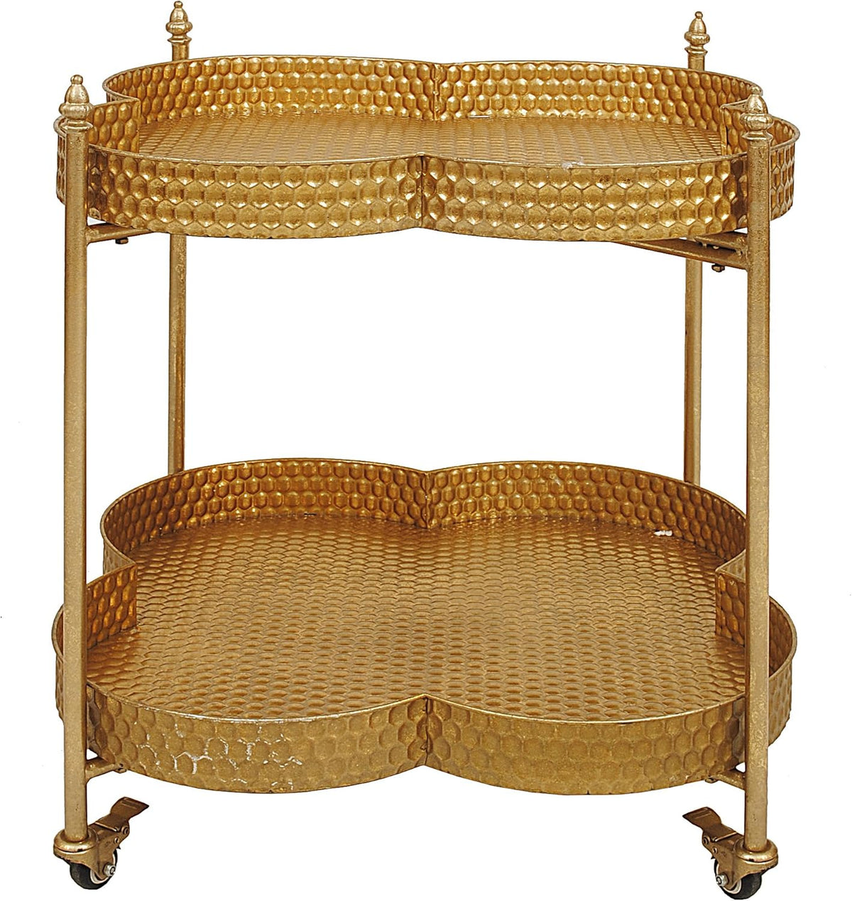 Gold 2-Tier Metal Bar Cart M3558