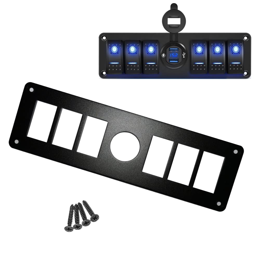 Rocker Switch Panel Housing Holder with Screws (6way) Pack of 2 E2885