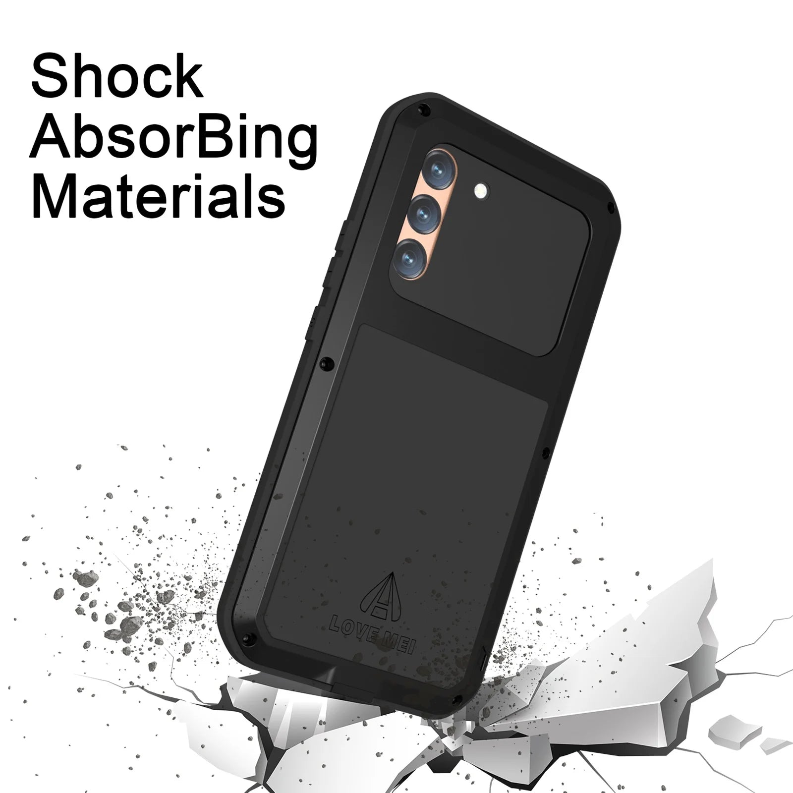 White Metal Bumper Silicone Case with Built-in Screen Protector N948