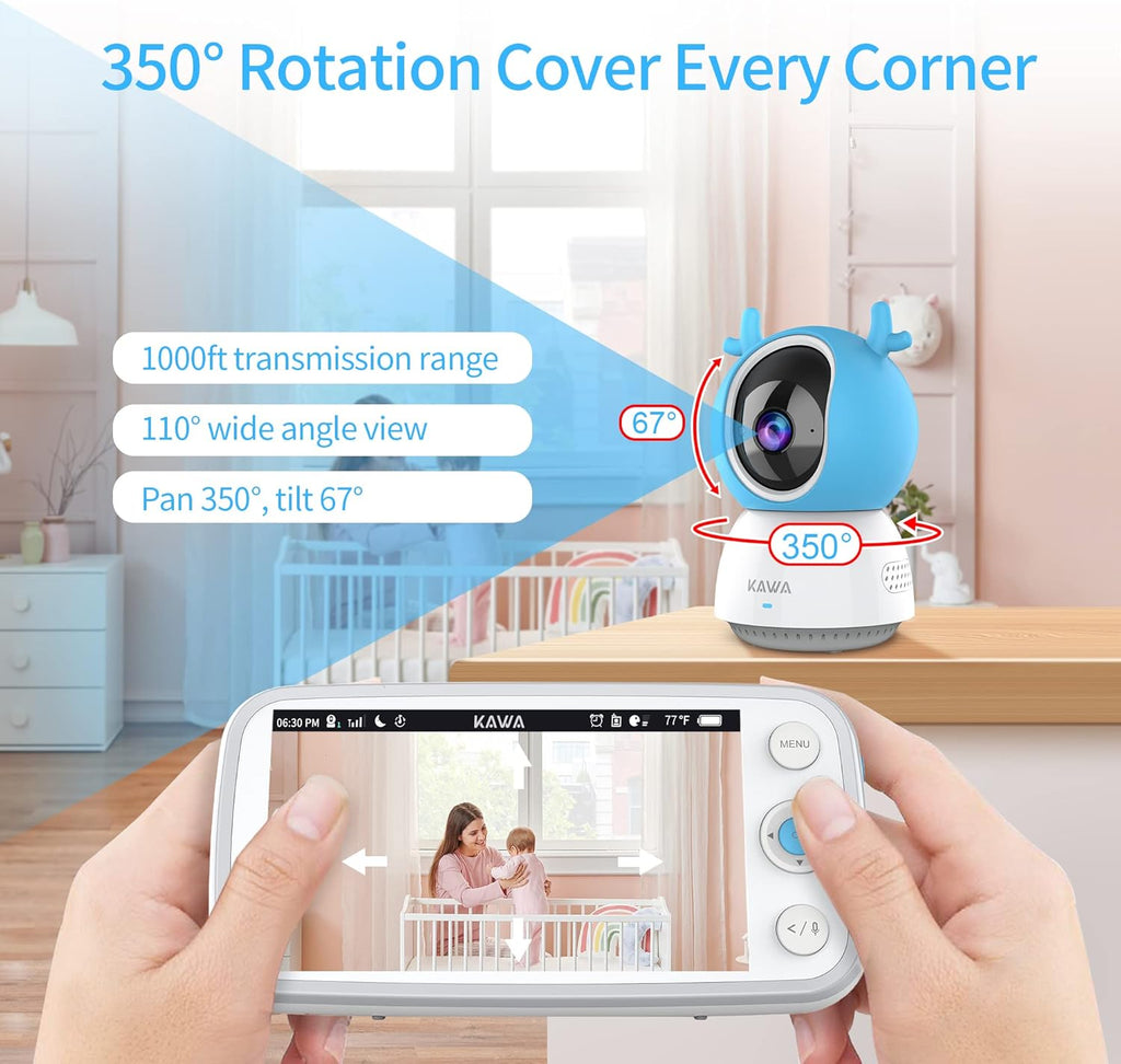 5 720P HD Video Baby Monitor with Night Vision D81634