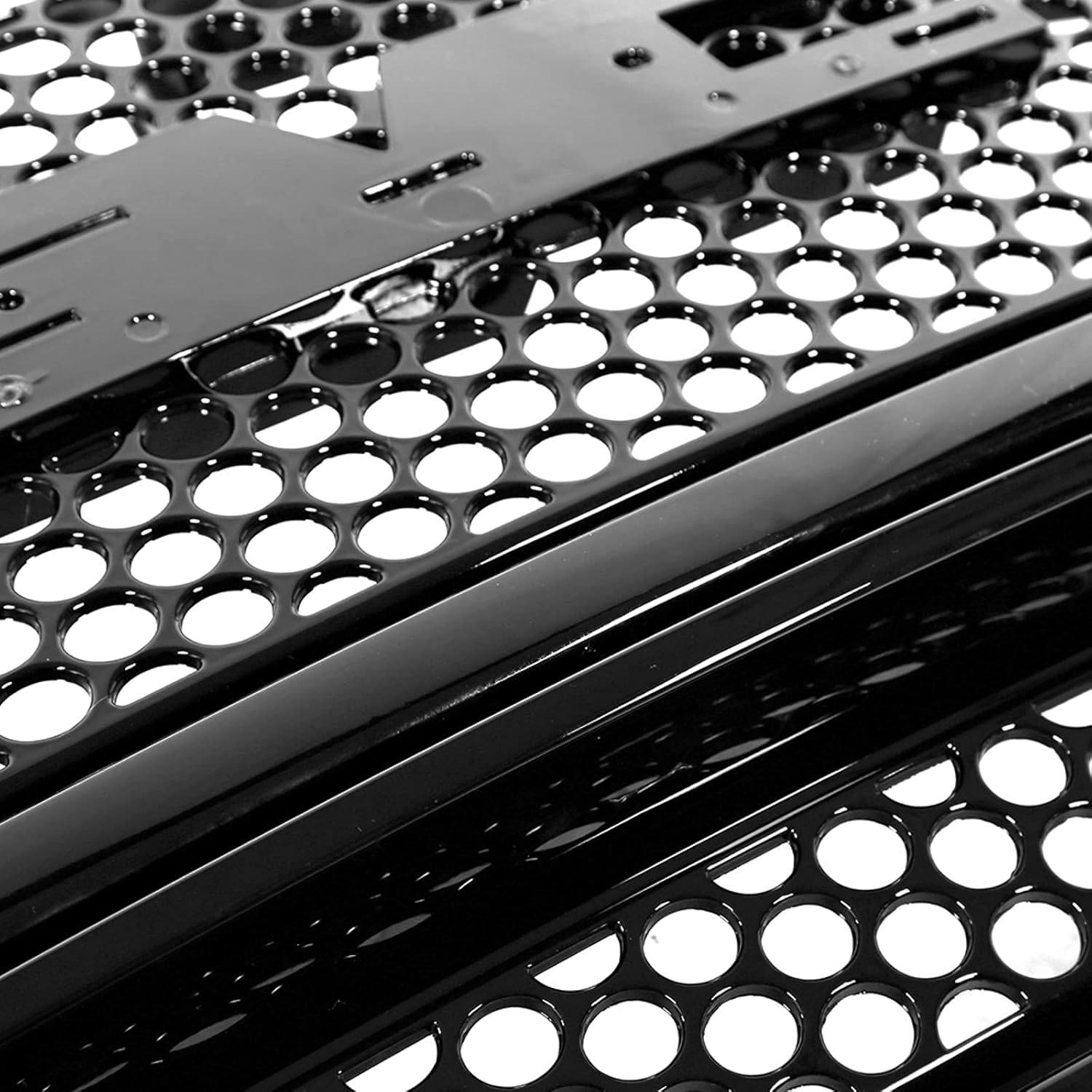 Mesh Glossy Black Front Hood Molding Trim and Grille J959159