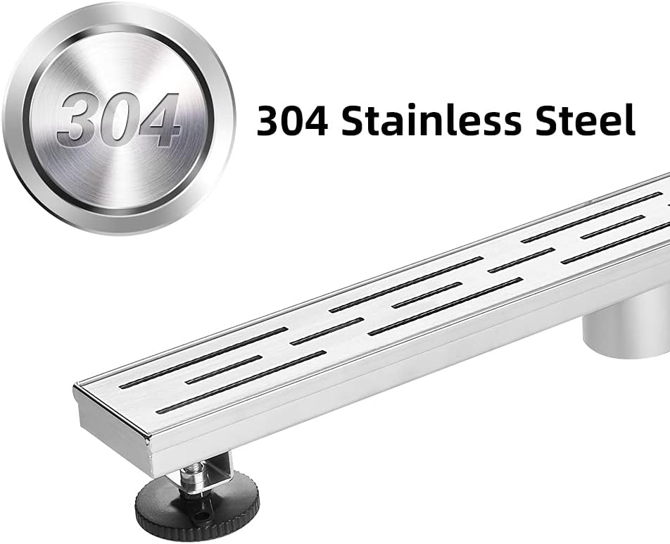24 inch Linear Brushed 304 Stainless Steel Shower Drain M592319