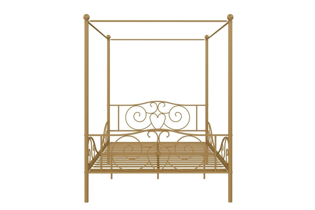 Gold Full Size Metal Canopy Bed Frame V360282