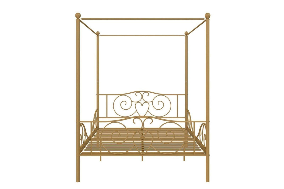 Gold Full Size Metal Canopy Bed Frame V360282