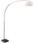Polished Steel-White Arch Lamp C307191