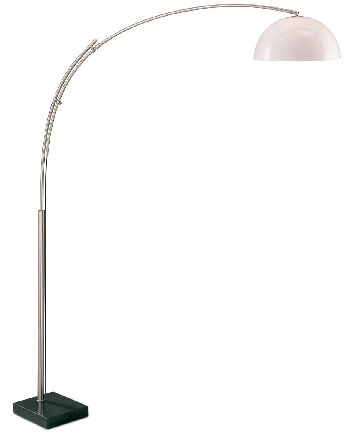 Polished Steel-White Arch Lamp C307191