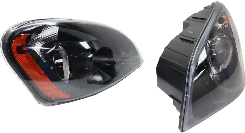 Headlight Assembly for Freightliner Cascadia 2008-2014 Halogen Black L28796