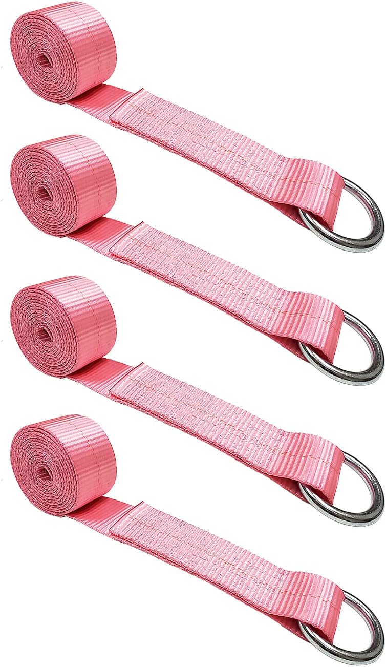 2 in x 10’ Blue 8-Pack O-Ring Trailer Tie Down Lasso Strap O233