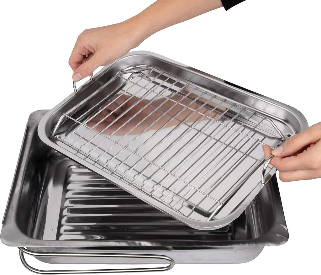 11 x 15 x 3.5 Stainless Steel Smoker S8645