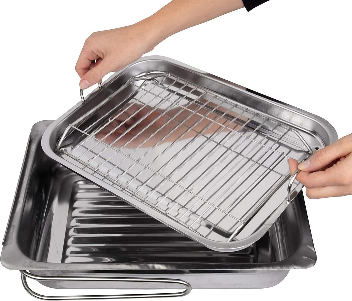 11 x 15 x 3.5 Stainless Steel Smoker S8645