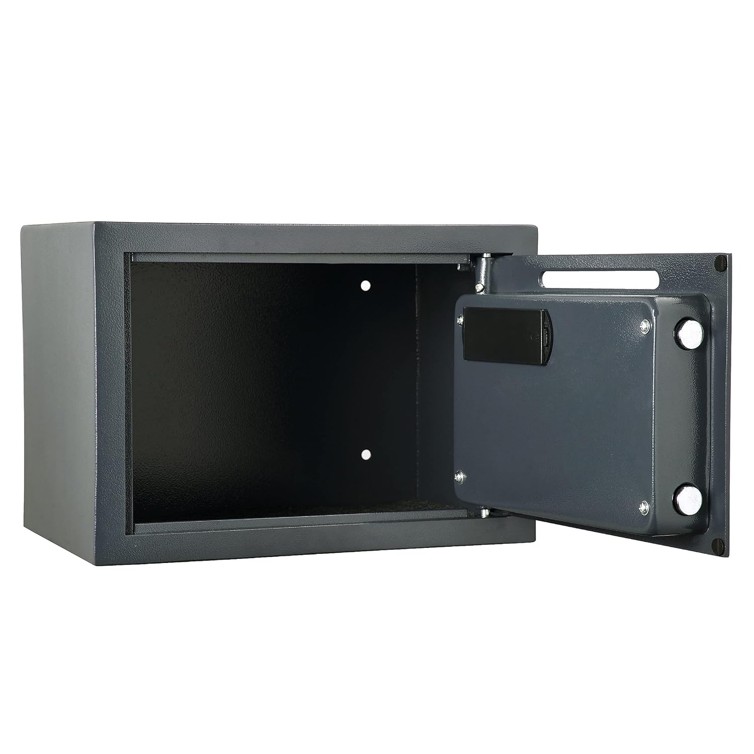 Black Digital Safe Compact Steel Money Security Box with Keypad X179758