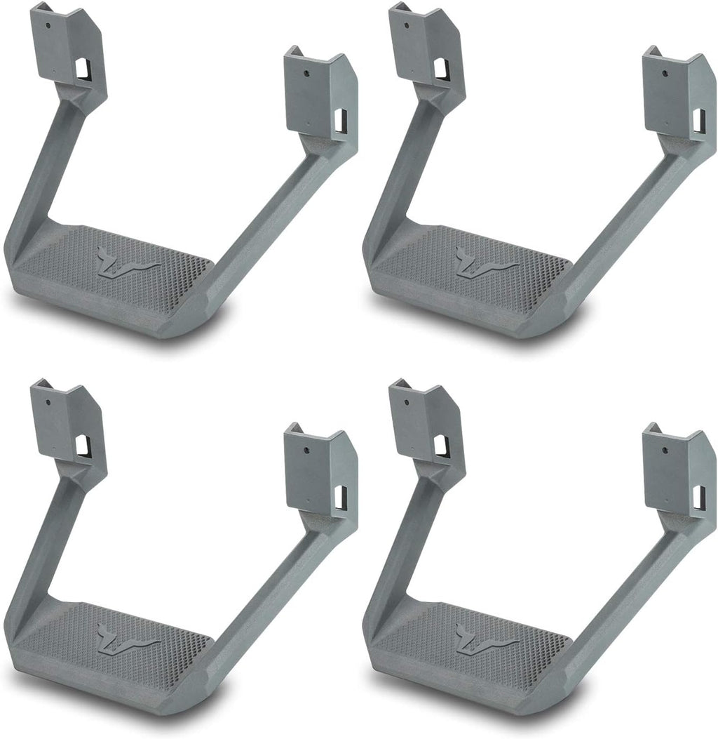 Universal Aluminium Side Steps in Powdercoat Black Pack of 2 E68217