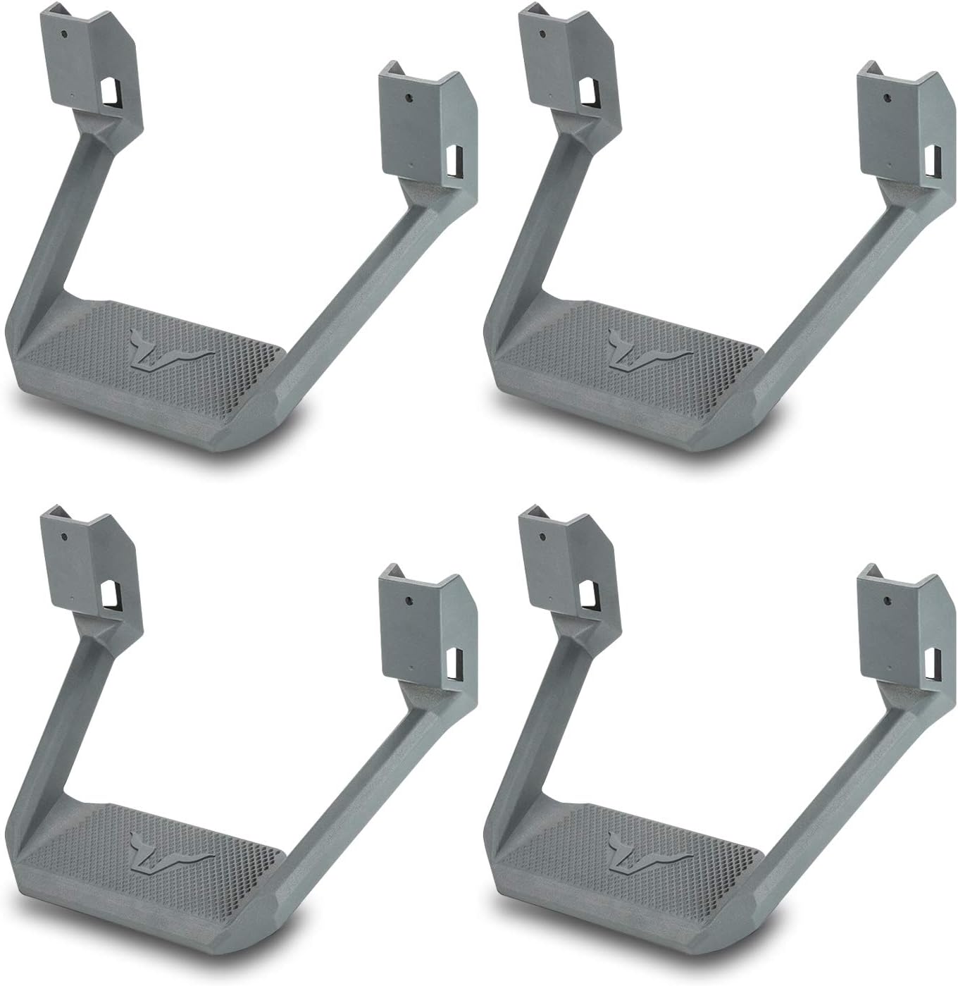 Universal Aluminium Side Steps in Powdercoat Black Pack of 2 E68217