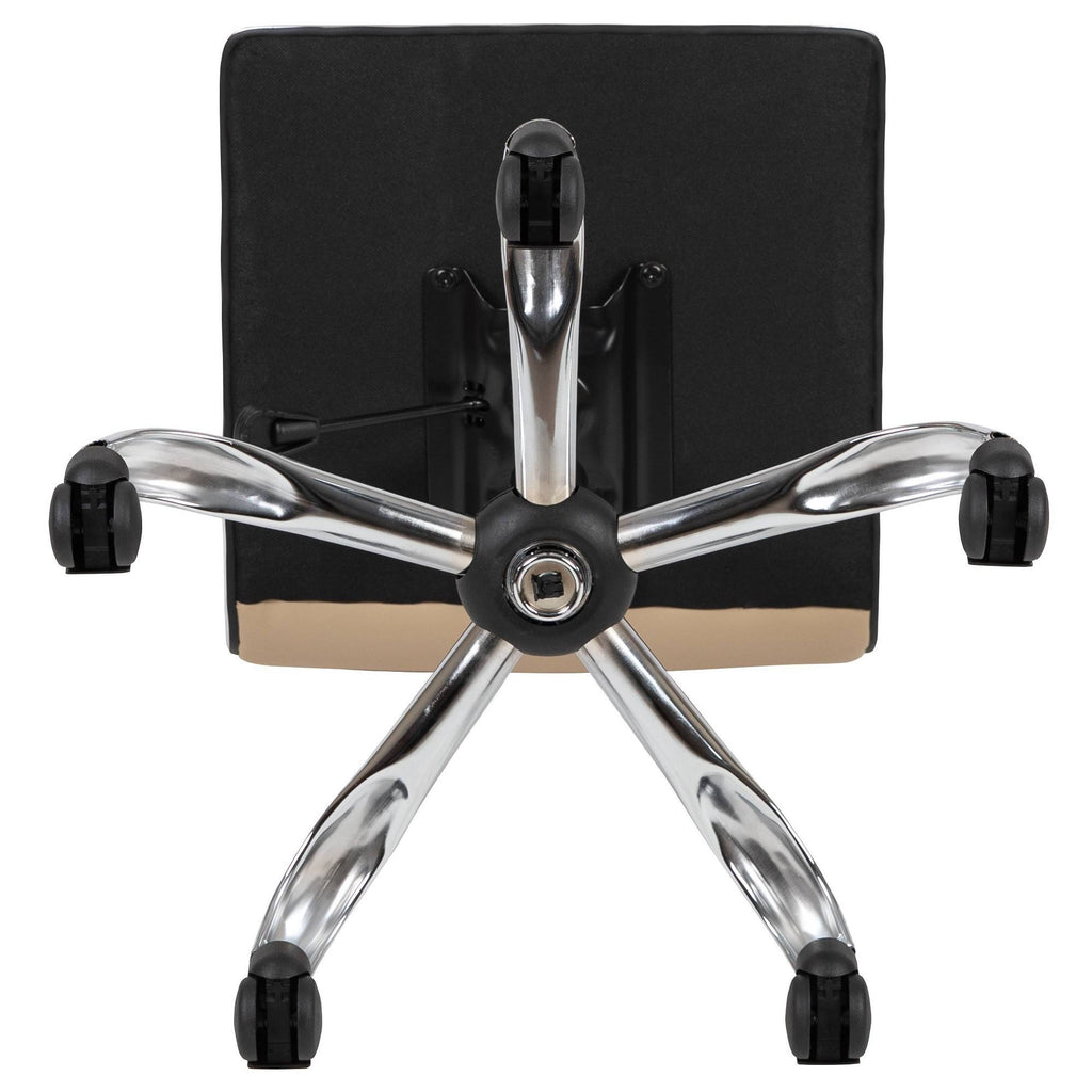 Tan Ribbed Swivel Task Office Chair I2876