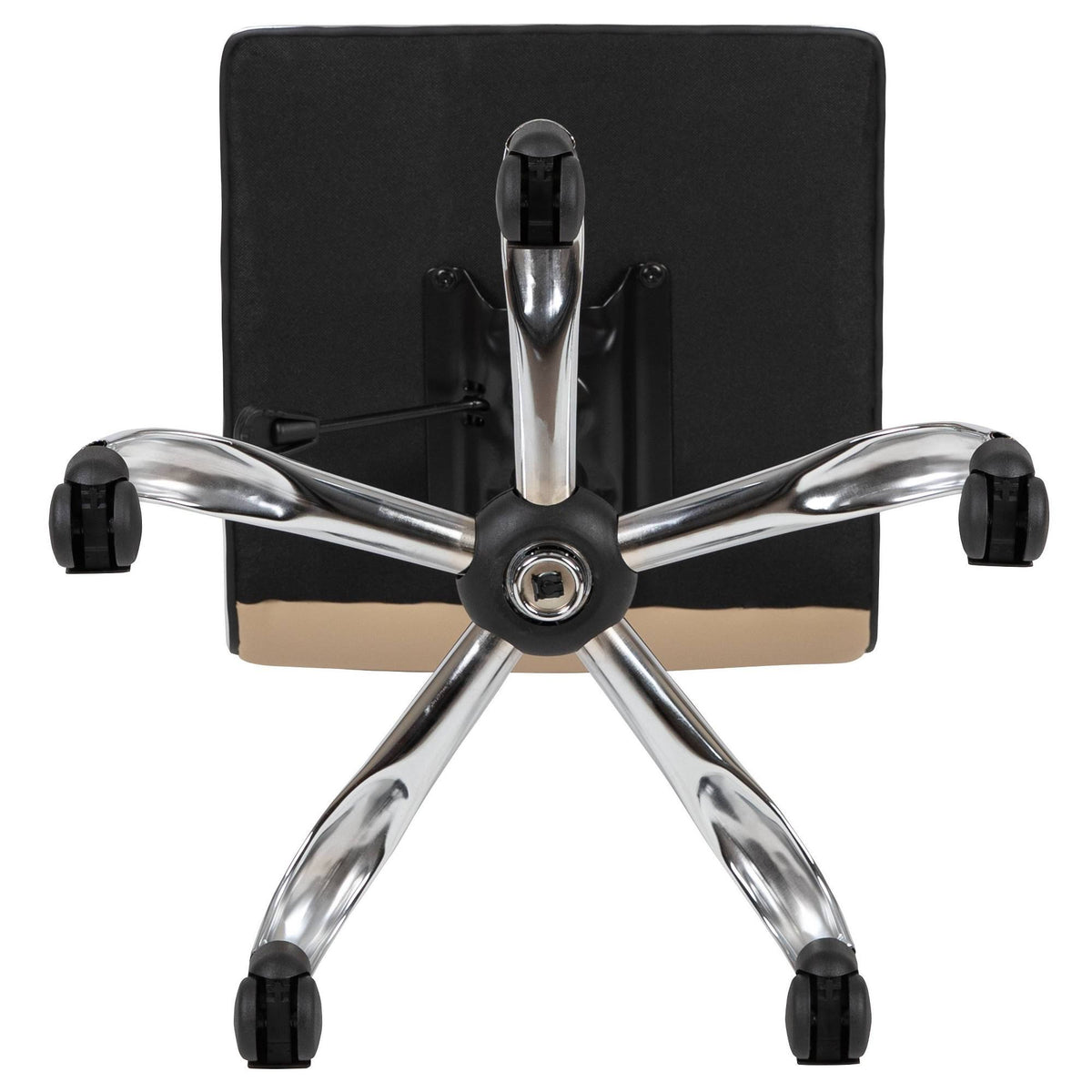 Tan Ribbed Swivel Task Office Chair I2876
