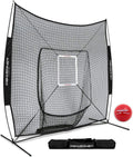7x7 Baseball Softball Hitting Net with Weighted Heavy Ball and Strike Zone K79785
