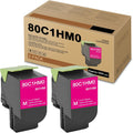 2-Pack Magenta Toner Cartridge for Lexmark CX510 CX310 CX410 Printer F809236
