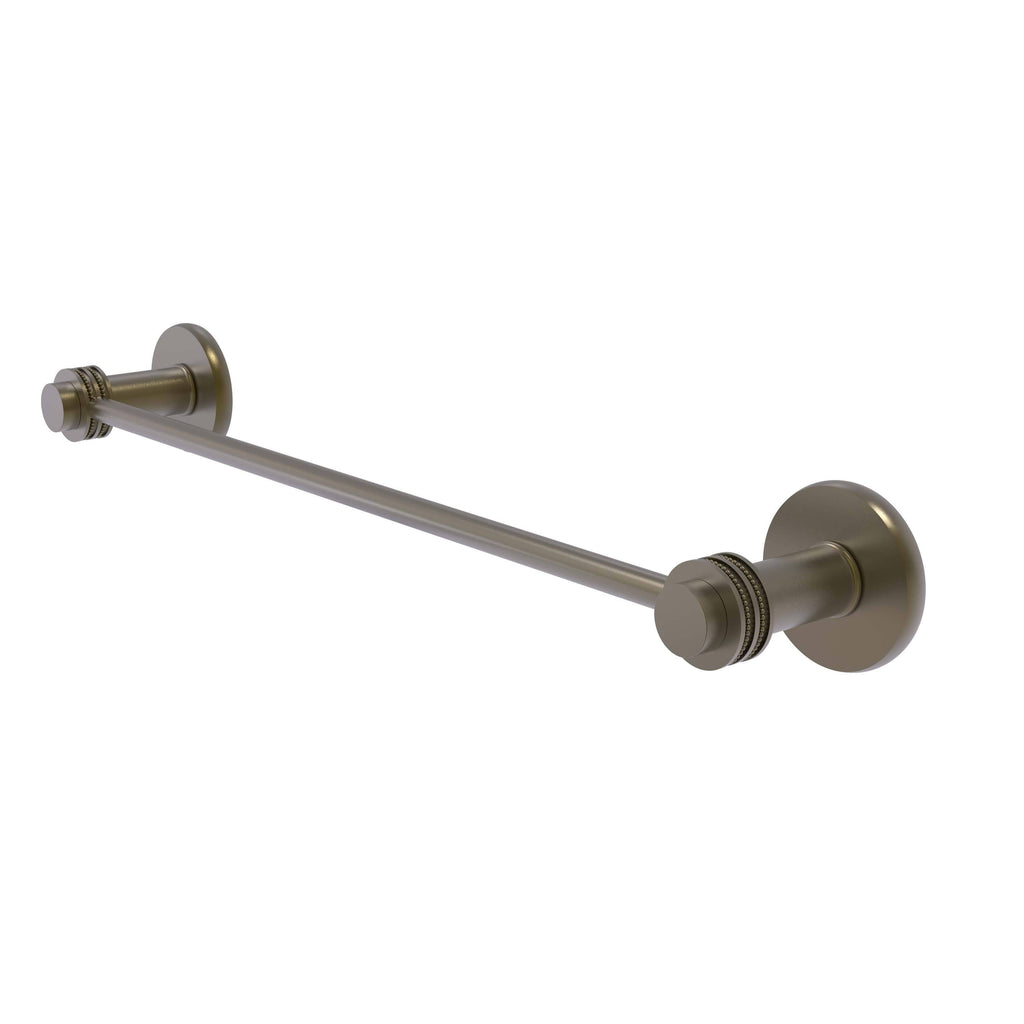 Antique Brass 30 inch Towel Bar with Dotted Accent X328644