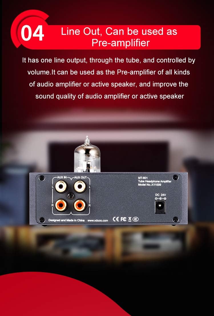 Tube Headphone Amplifier Line Out Pre-Amp P481616