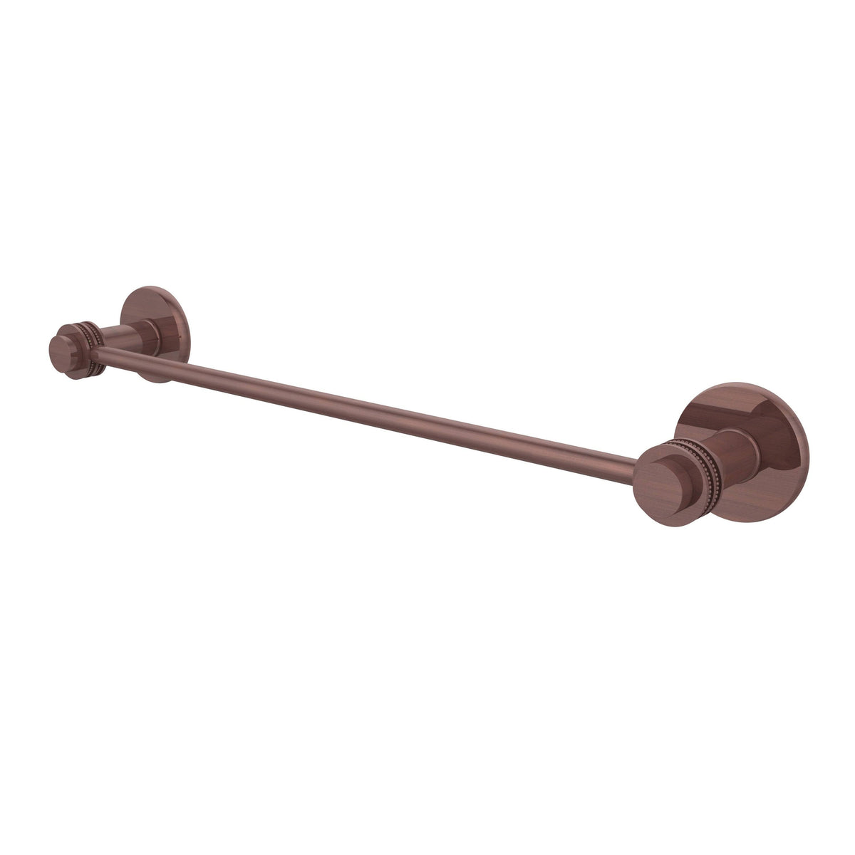Antique Brass 30 inch Towel Bar with Dotted Accent X328644