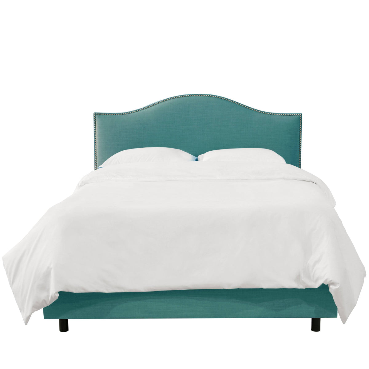 Blue Nail-Buttoned Twin Bed M2525