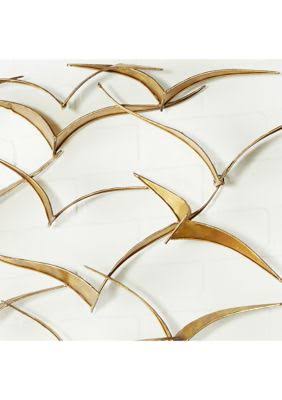 Metal Flocking Birds Decorative R1527