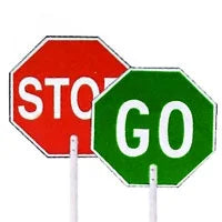 18" Stop/Go Aluminum Paddle with 9" Polygrip Handle (13 Pack) D42066
