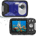 Waterproof Digital Camera Full HD 1080P 21 MP Underwater Camcorder with Rechargeable Battery (Blue-2) Pack of 2 S63264