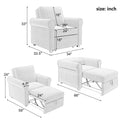 Dark Blue 3-in-1 Convertible Sofa Bed Chair S299