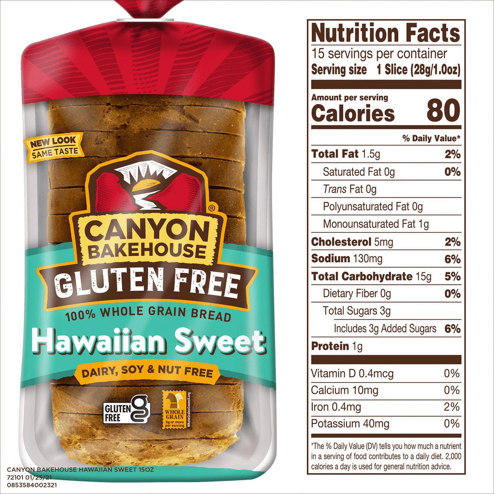 Hawaiian Sweet Bread Without Gluten M1574