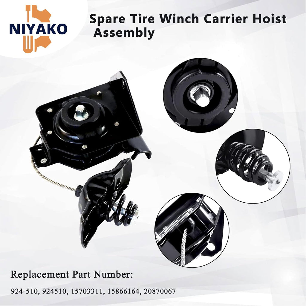Spare Tire Hoist Winch Carrier Pack of 2 S6123