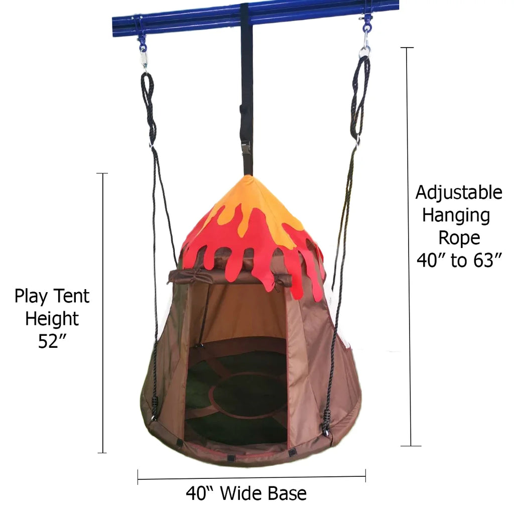 Round Tree Swing with Detachable Play Tent O813172