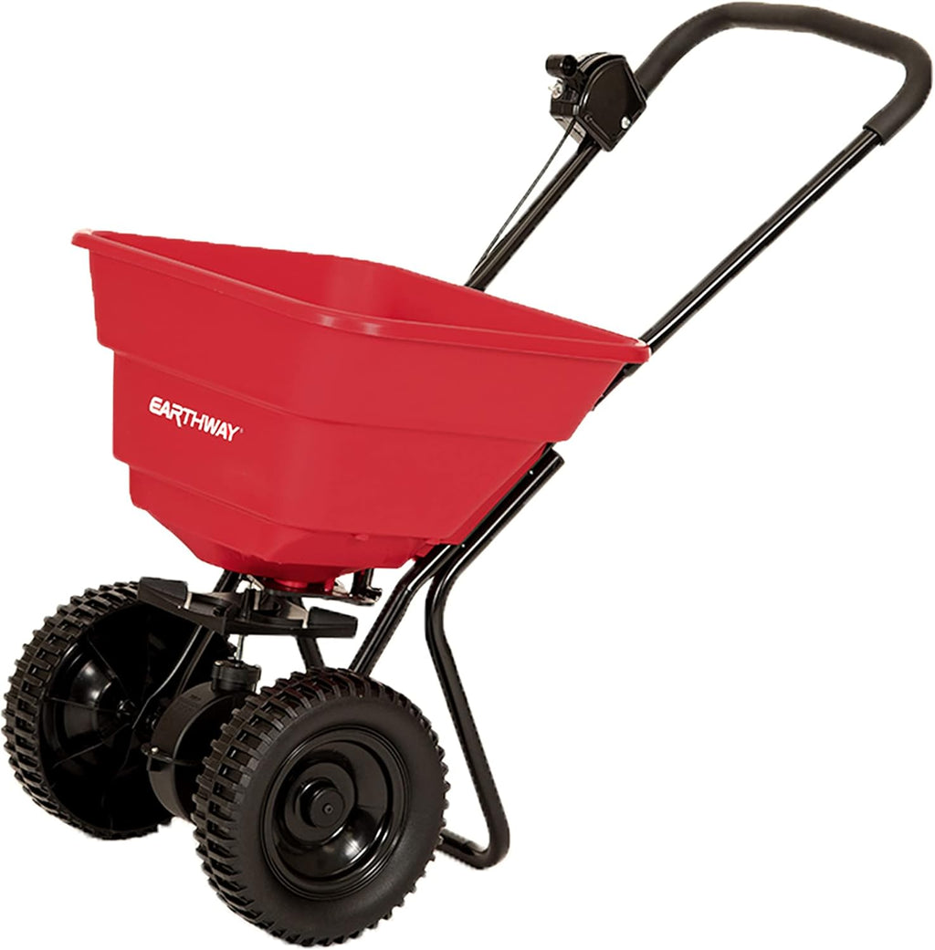 80 LBS Walk Behind Commercial Broadcast Spreader with 10-inch Poly Tires D1254