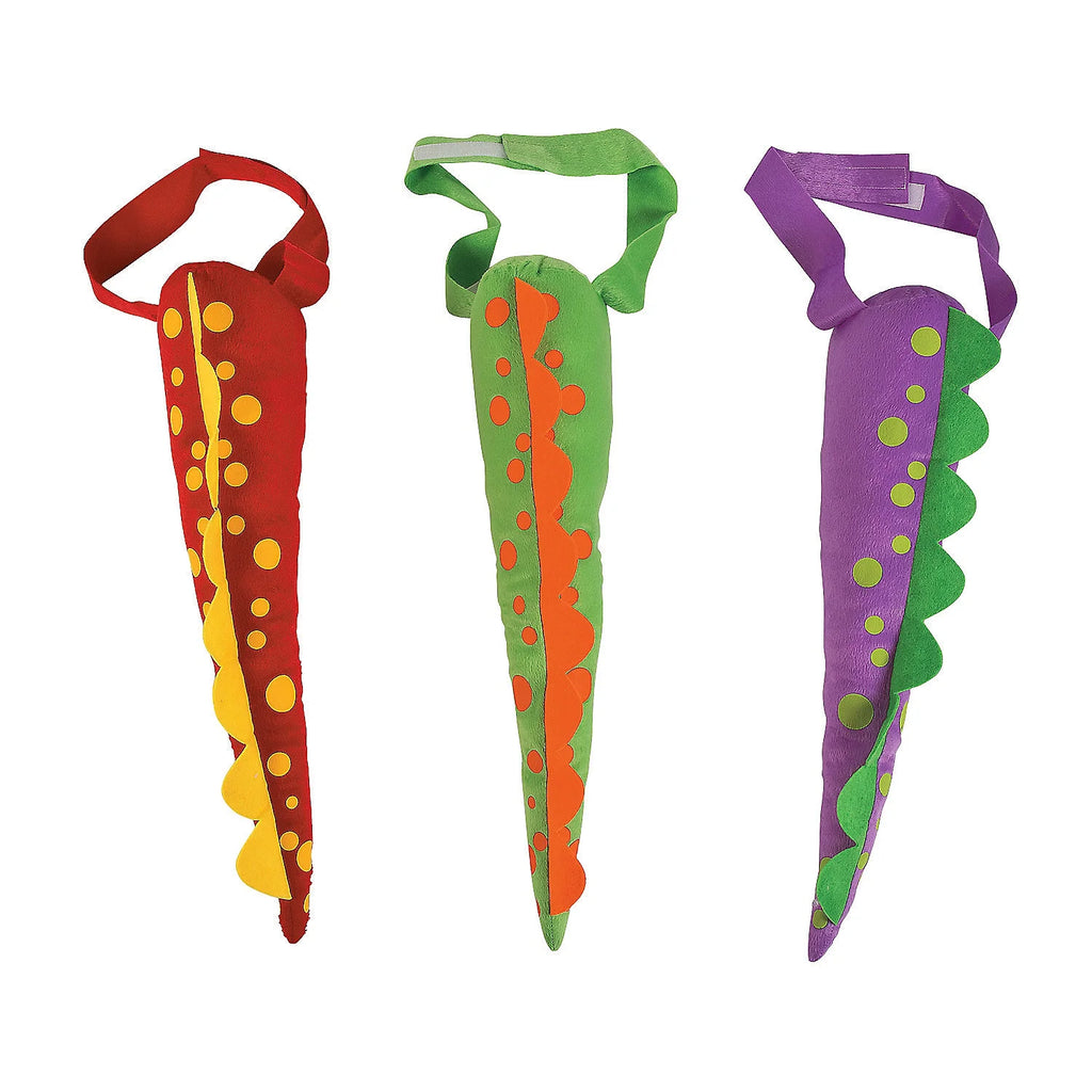 22" Multi-color Plush Dinosaur Costume Tails (6 Set) X11347