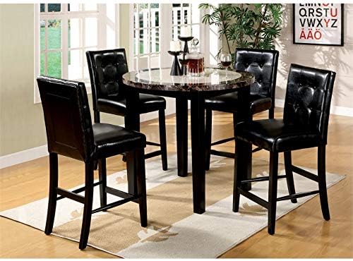 Black Wood Round Counter Height Table F6886