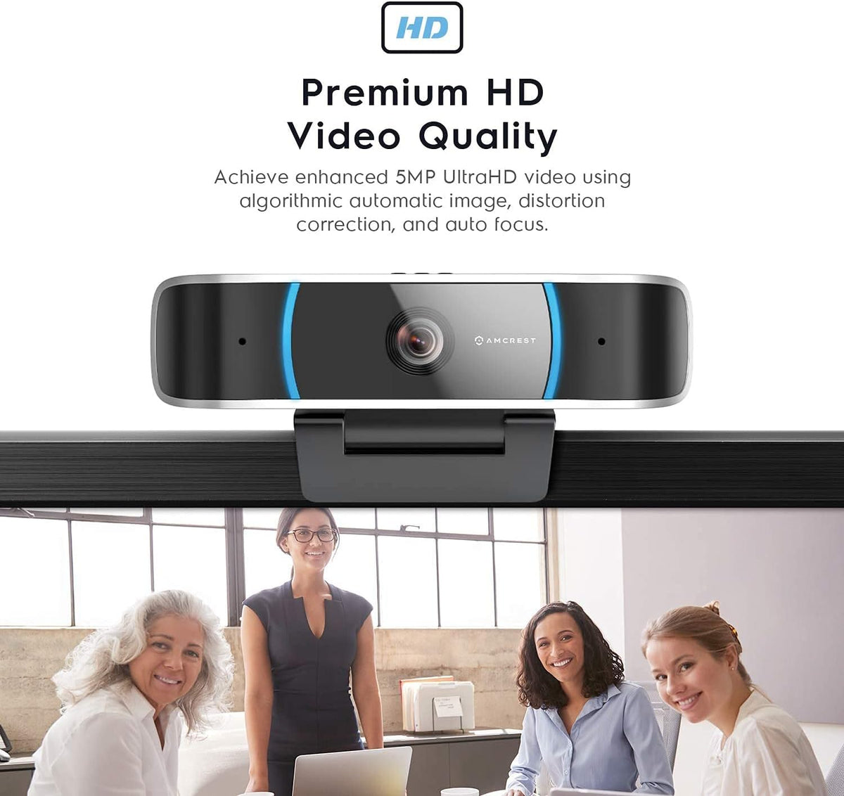 5-Megapixel USB Webcam with Microphone and Wide Angle Lens N13067