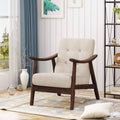 Beige Brown Mid-Century Modern Accent Chair L938