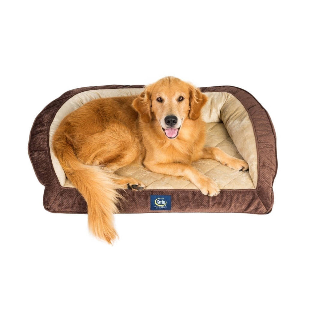 Blue Quilted Couch Pet Bed L13341