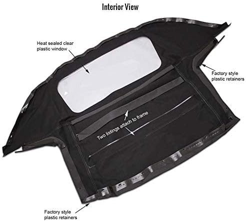 Black Cabrio Convertible Top for Mazda Miata 1989-2005 R511127
