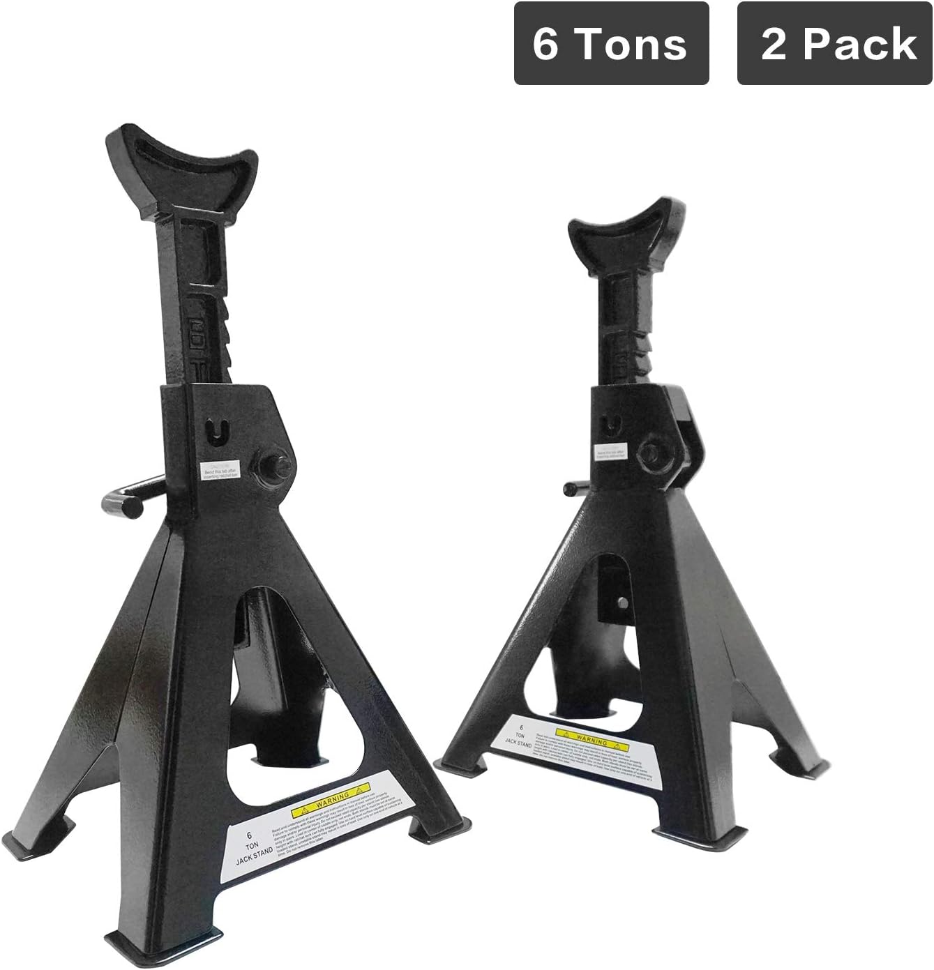 6 Ton Capacity Steel Jack Stands, Pack of 2 K3378