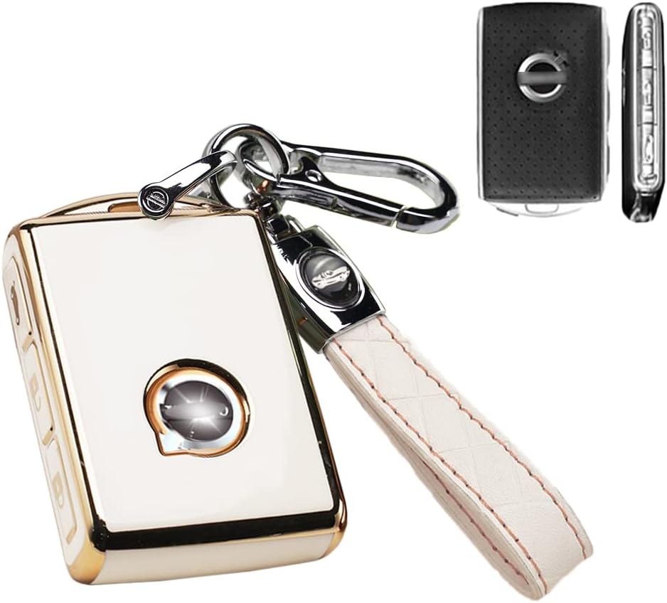 Grey-Blue TPU Key Fob Cover with Keychain W5979