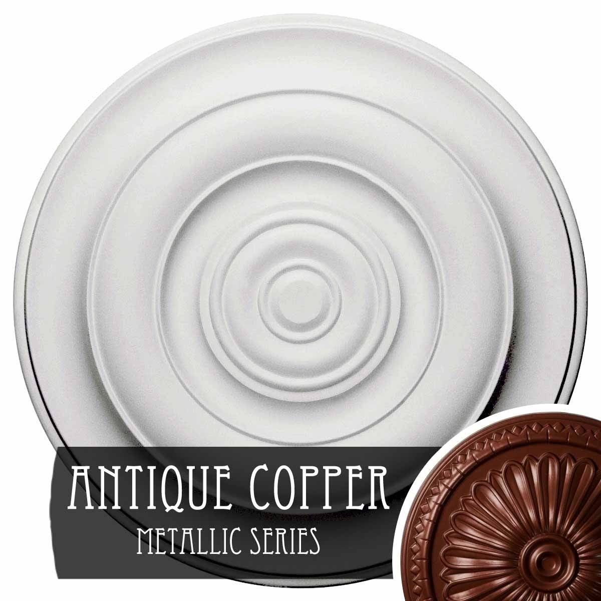 18 inch x 1 1/2 inch Ceiling Medallion, Hand-Painted Crackle U698486