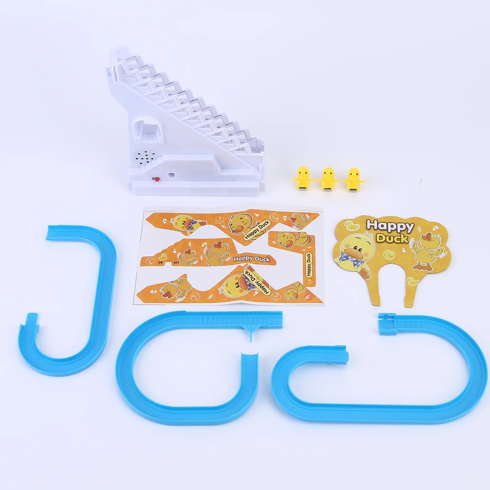 Electric Duck Roller Coaster Toy Climbing Stairs Slide Set Q240452