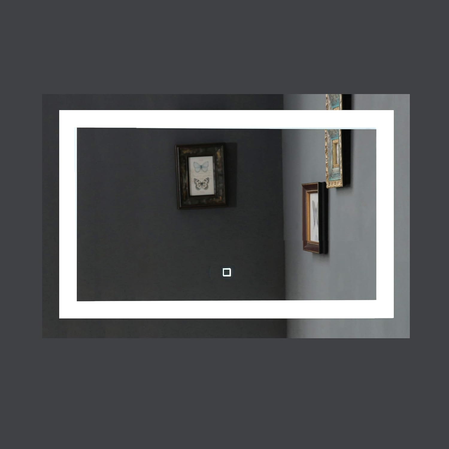LED Lighted Bathroom Mirror Wall Mounted Vanity Mirror 60 Wx40 H J666