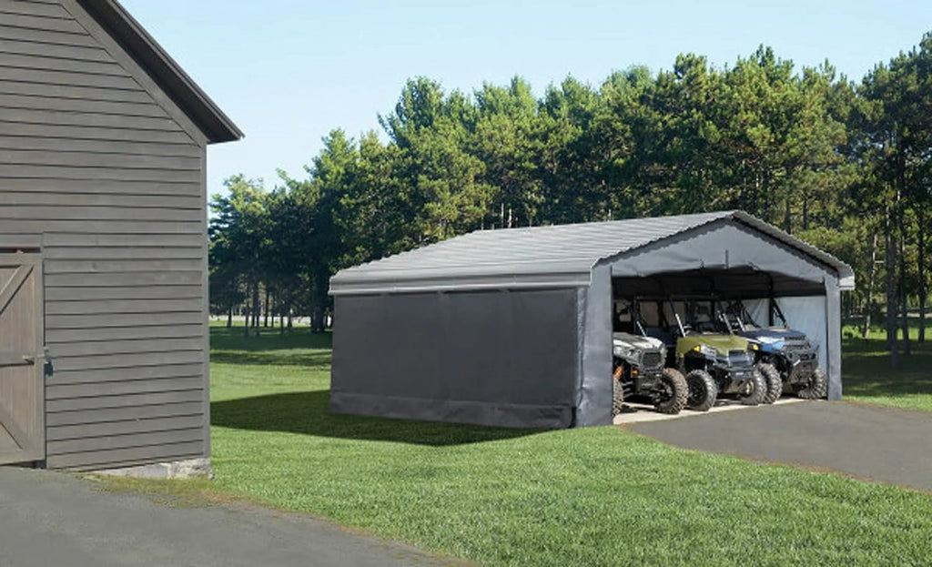 20 x 20 ft. Fabric Carport Enclosure Kit Y16196