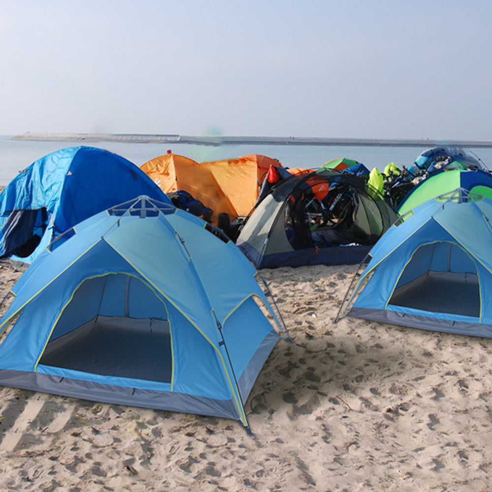 Waterproof Instant Pop Up Double-Deck Tow-Door Camping Tent M787