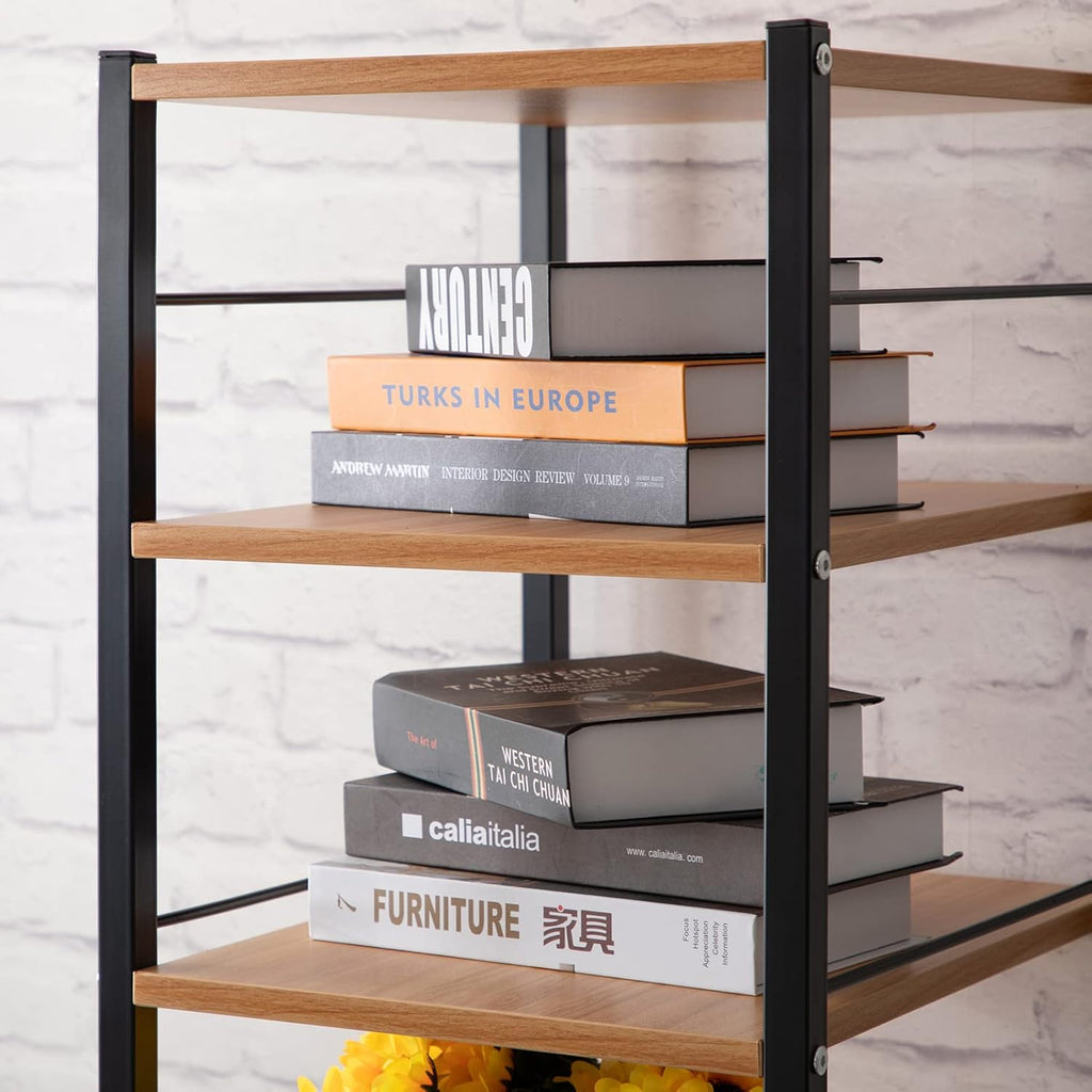 Black 7 Tier Metal Corner Storage Shelf L965