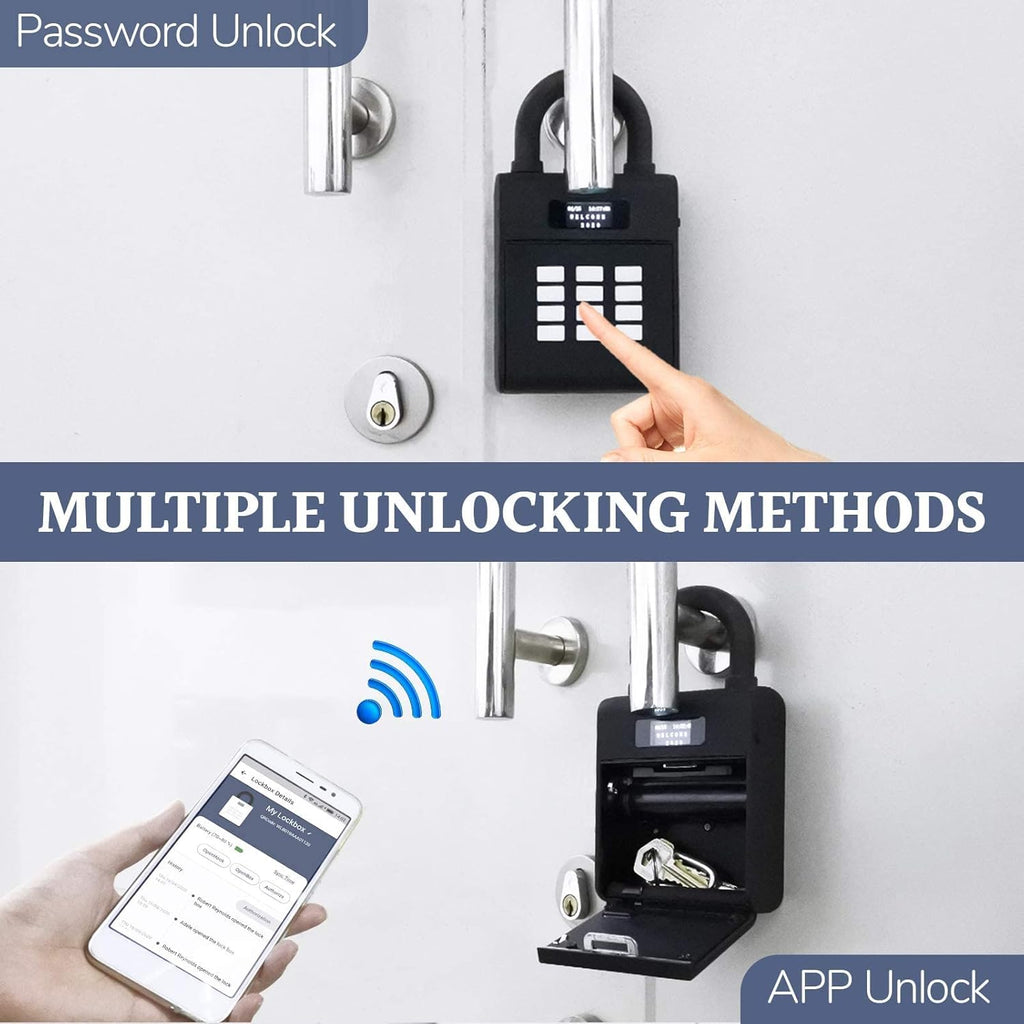 Black Bluetooth Smart Security Lock Box V3656