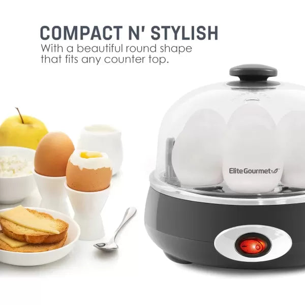 Charcoal Grey 7 Egg Capacity Electric Egg Cooker B9599